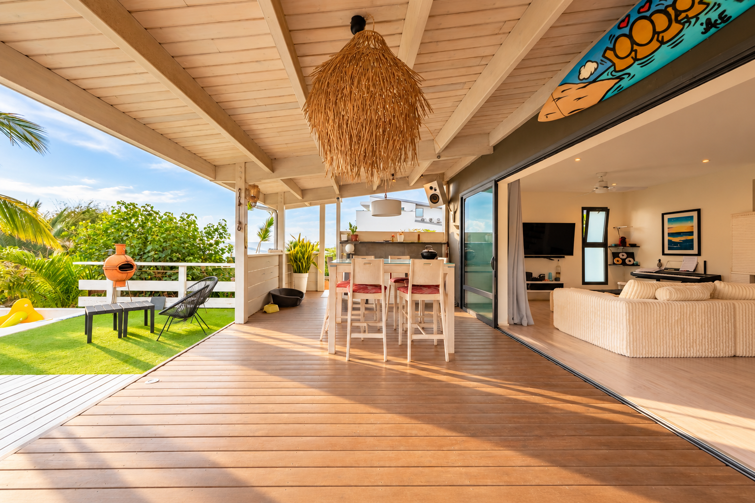 TROIS BASSINS (LA REUNION) - VILLA DE CHARME T4 AVEC PISCINE + DEPENDANCE
