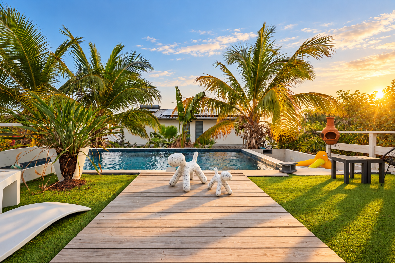TROIS BASSINS (LA REUNION) - VILLA DE CHARME T4 AVEC PISCINE + DEPENDANCE